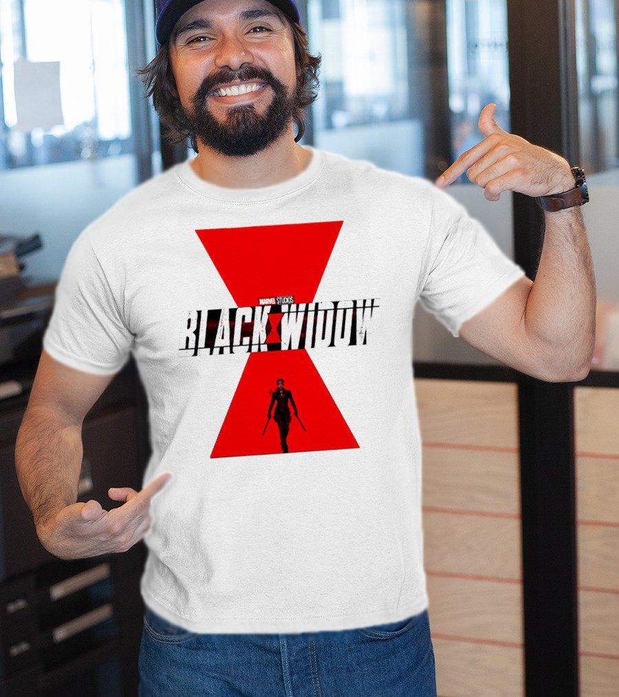 Marvel Studios Black Widow Scarlett Johansson Red Hourglass T-Shirt