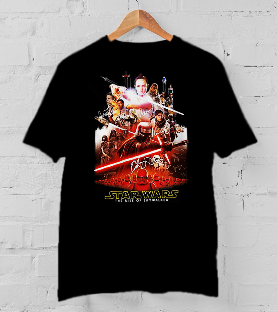 Star Wars The Rise Of Skywalker Characters Signatures T-Shirt