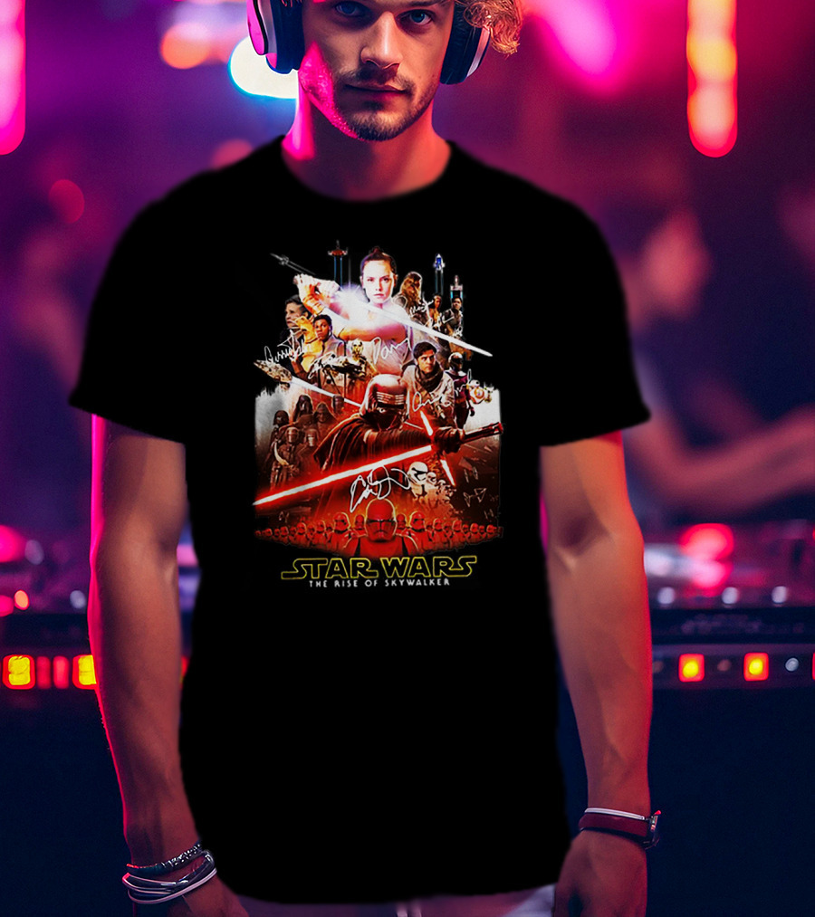 Star Wars The Rise Of Skywalker Characters Signatures T-Shirt