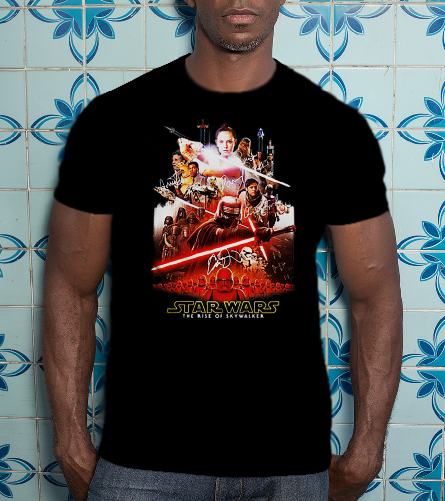 Star Wars The Rise Of Skywalker Characters Signatures T-Shirt