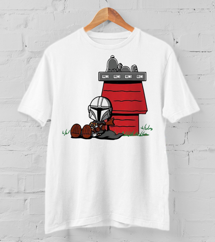 The Mandalorian And Snoopy House Crossover T-Shirt