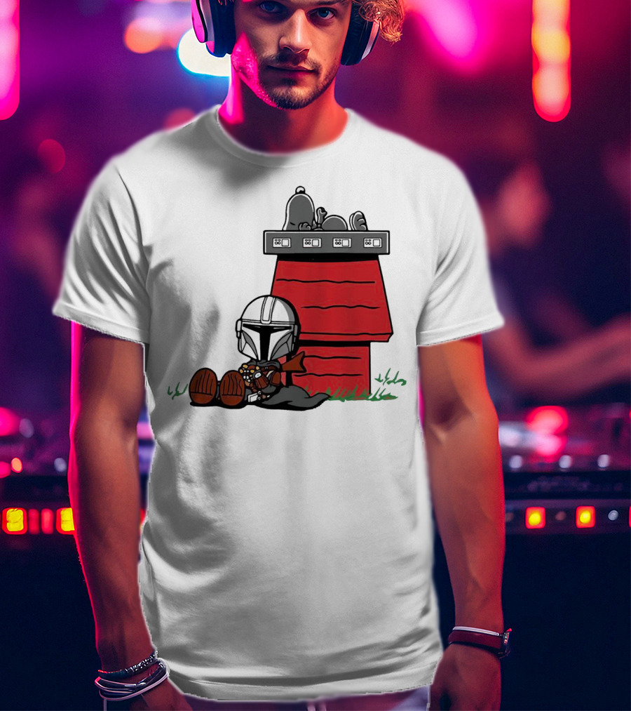 The Mandalorian And Snoopy House Crossover T-Shirt