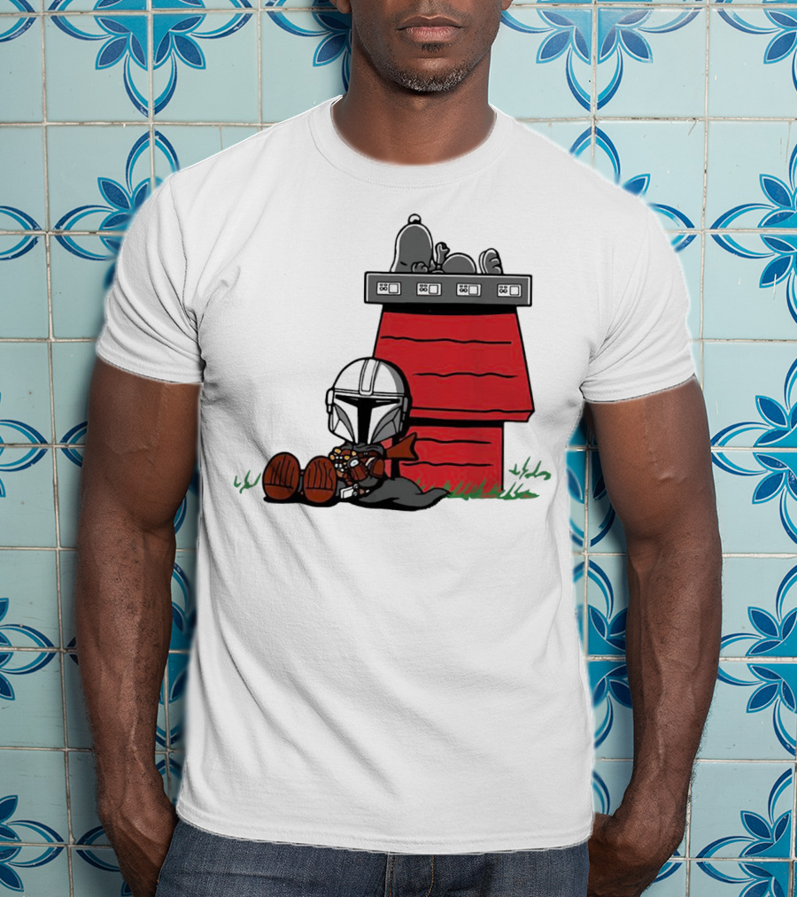 The Mandalorian And Snoopy House Crossover T-Shirt
