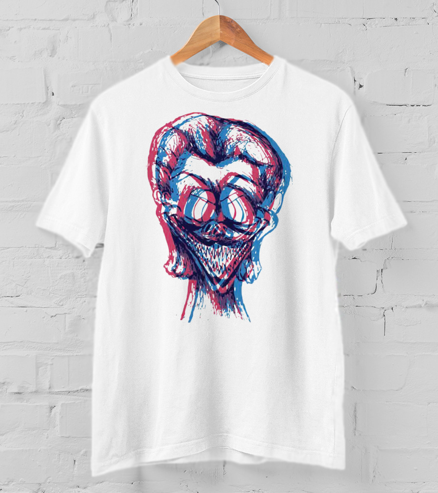 Pray For Albania Optical Illusion Joker Face T-Shirt