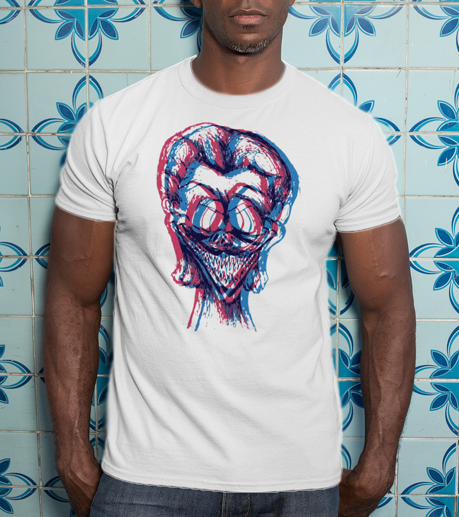 Pray For Albania Optical Illusion Joker Face T-Shirt