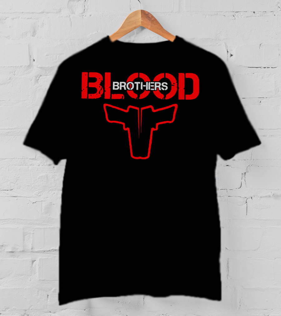 Blood Brothers Guns Red Outline T-Shirt