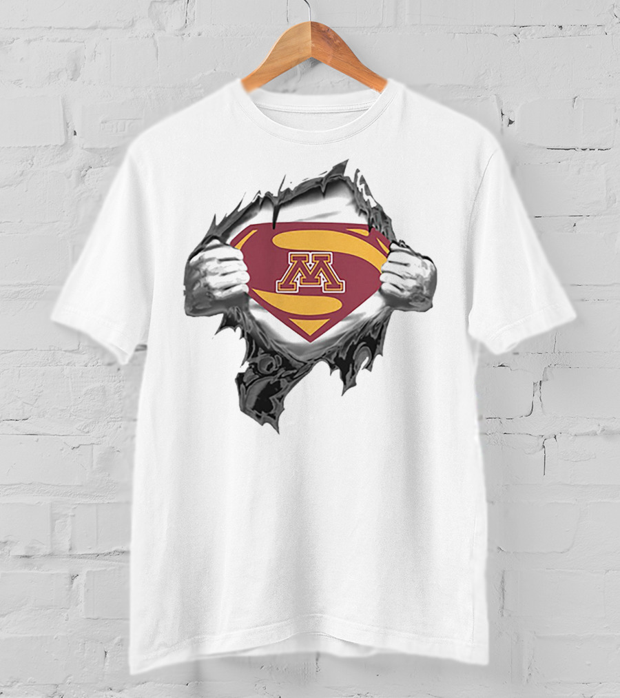 Minnesota Golden Gophers Superhero Symbol Inside Reveal T-Shirt