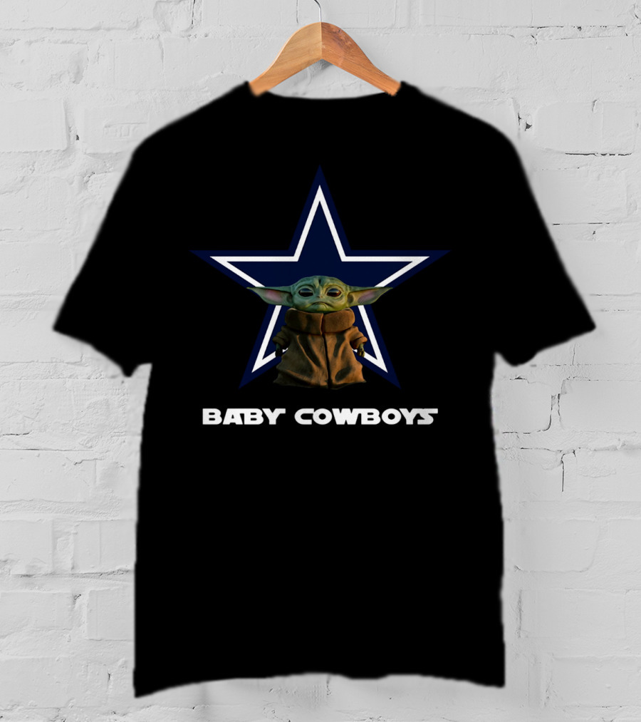 Baby Yoda Baby Cowboys Star Fan T-Shirt