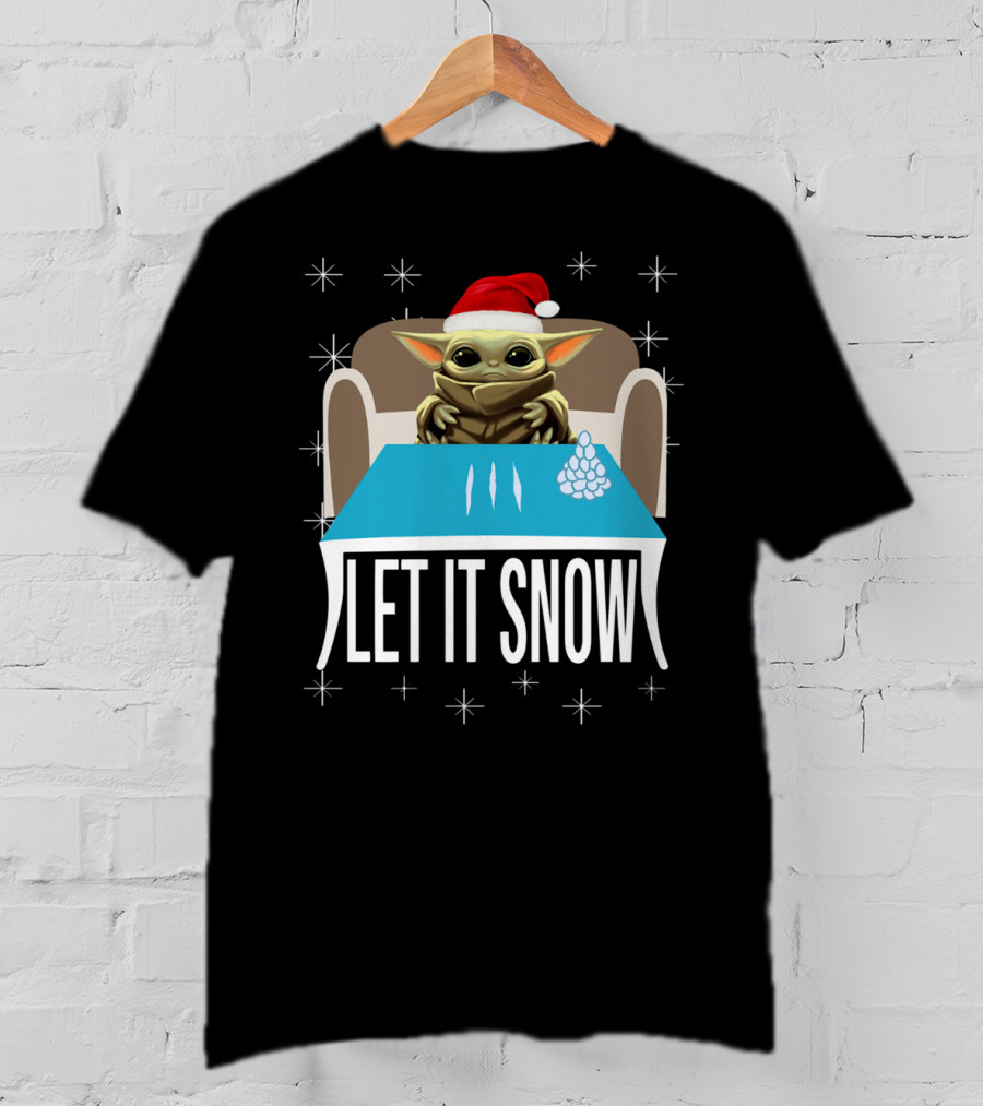 Santa Baby Yoda Let It Snow Holiday T-Shirt