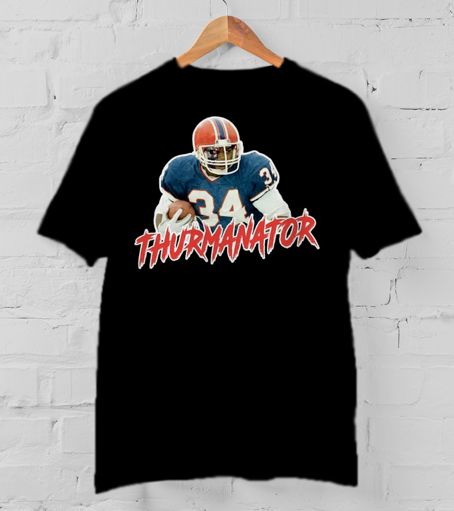 Thurmanator 34 Vintage Football Jersey Memorabilia T-Shirt
