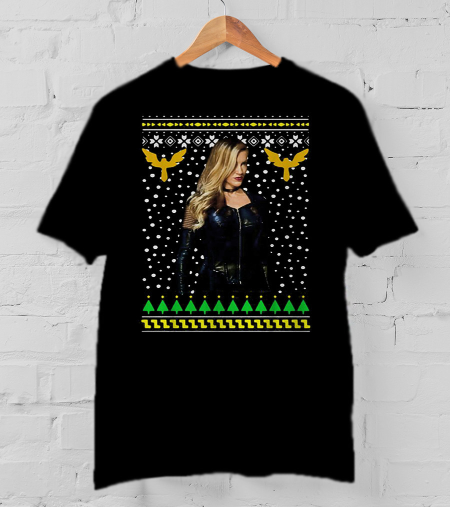 Black Canary Sara Lance Ugly Christmas T-Shirt