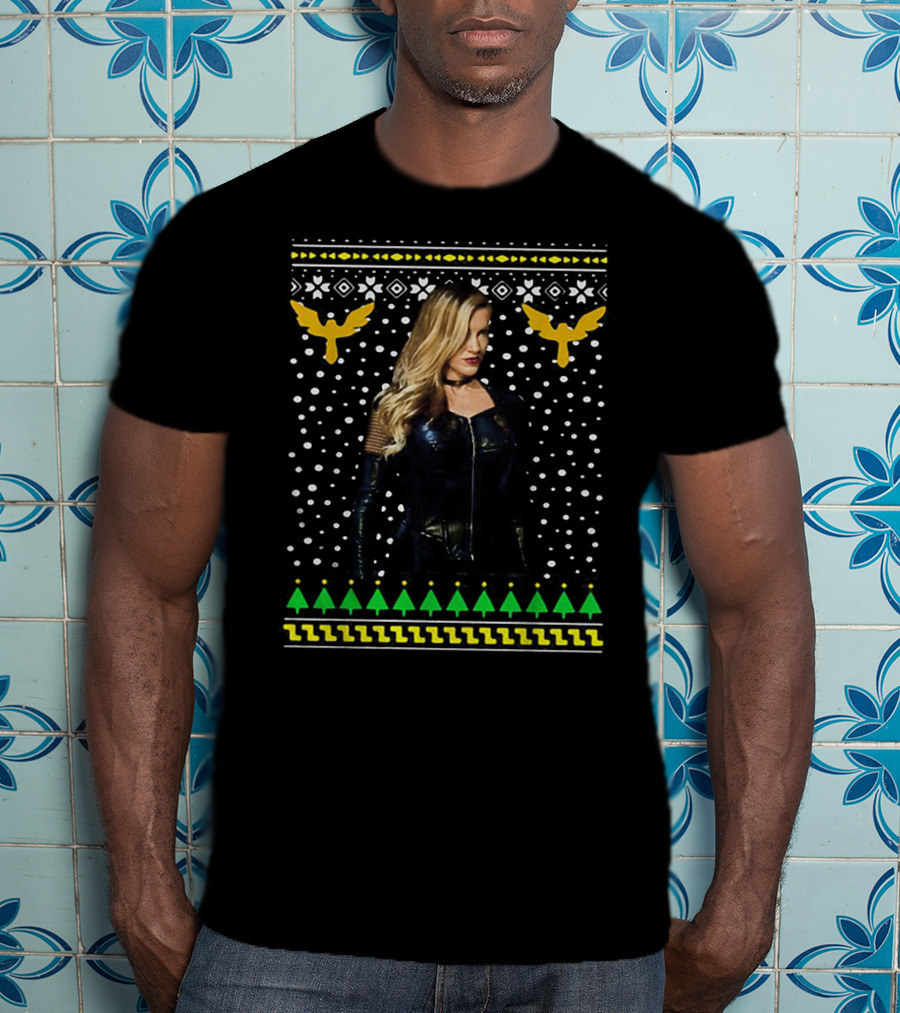 Black Canary Sara Lance Ugly Christmas T-Shirt