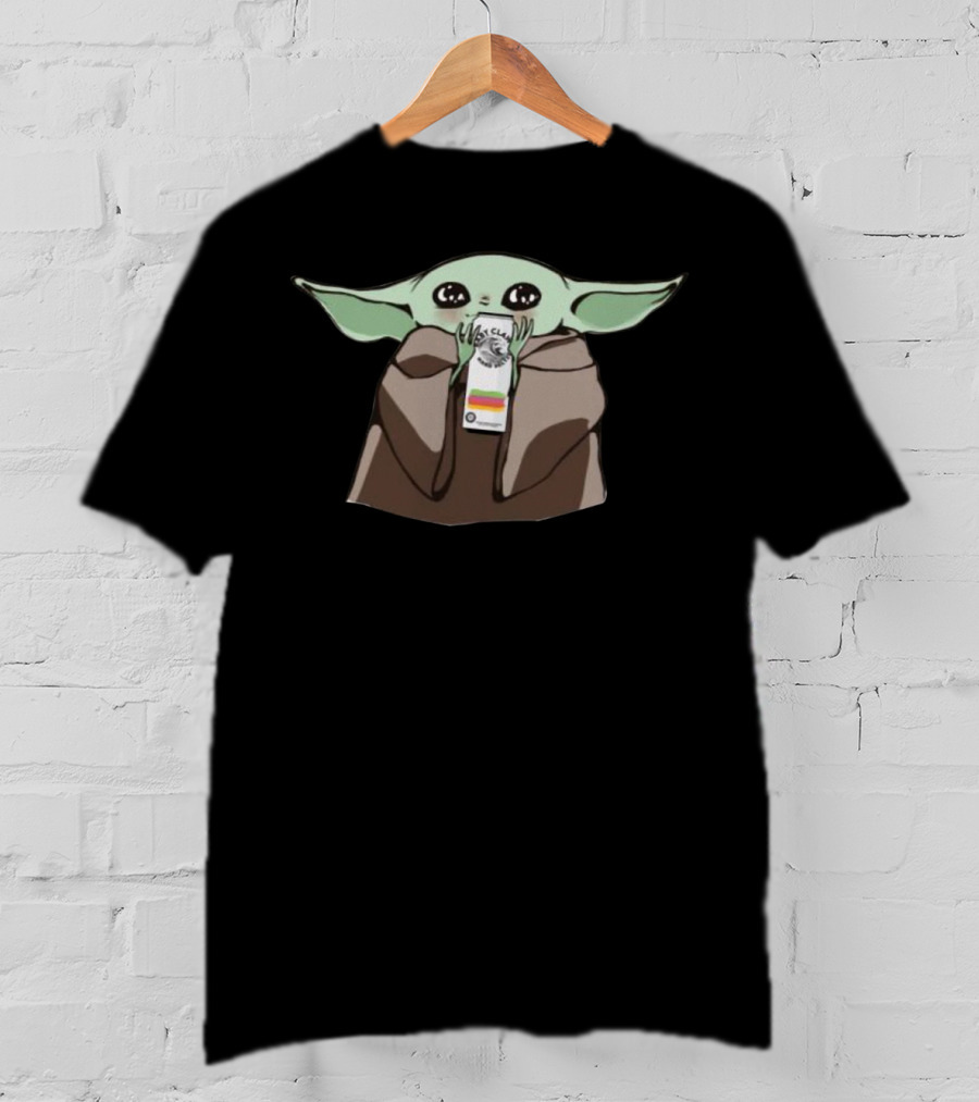 Baby Yoda Holding Baby Claw Can T-Shirt