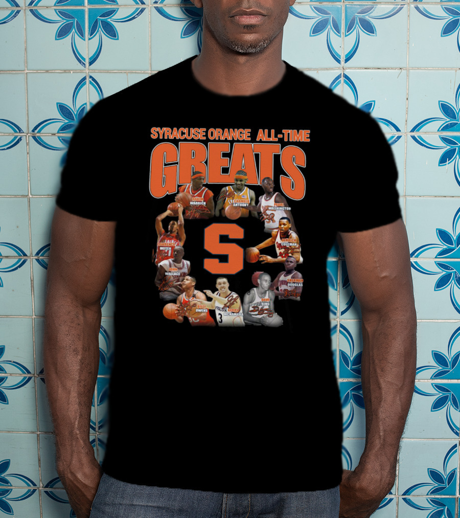 Syracuse Orange All-Time Greats Basketball Legends Featuring Carmelo Anthony And Pearl Washington T-Shirt