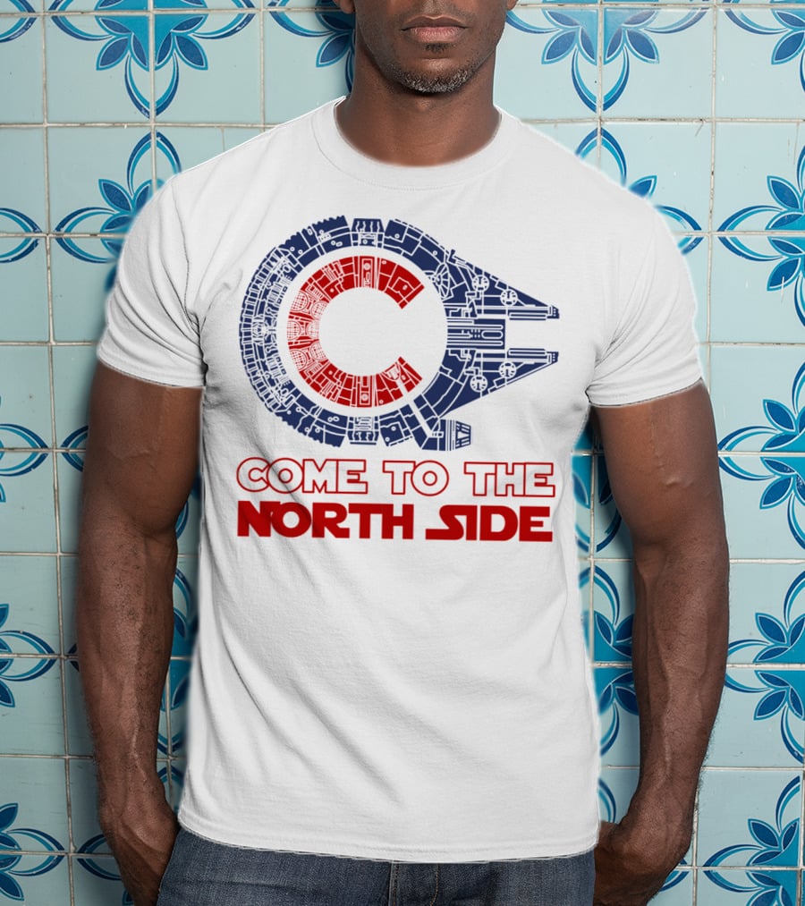 Come To The North Side Star Wars Millennium Falcon Chicago Cubs T-Shirt