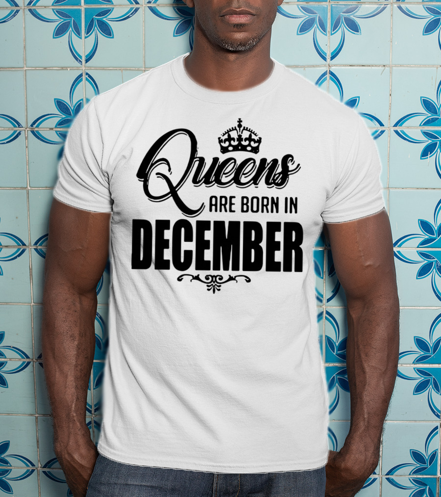 Queens Are Born In December Crown T-Shirt