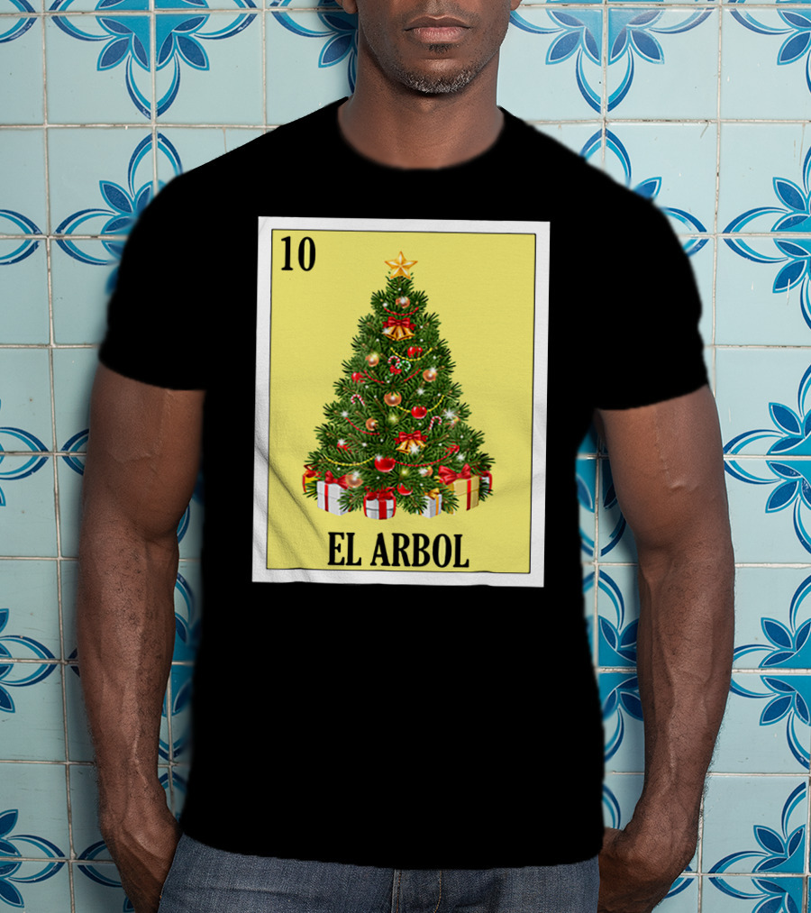 El Arbol Christmas Navidad Lotería Card 10 T-Shirt