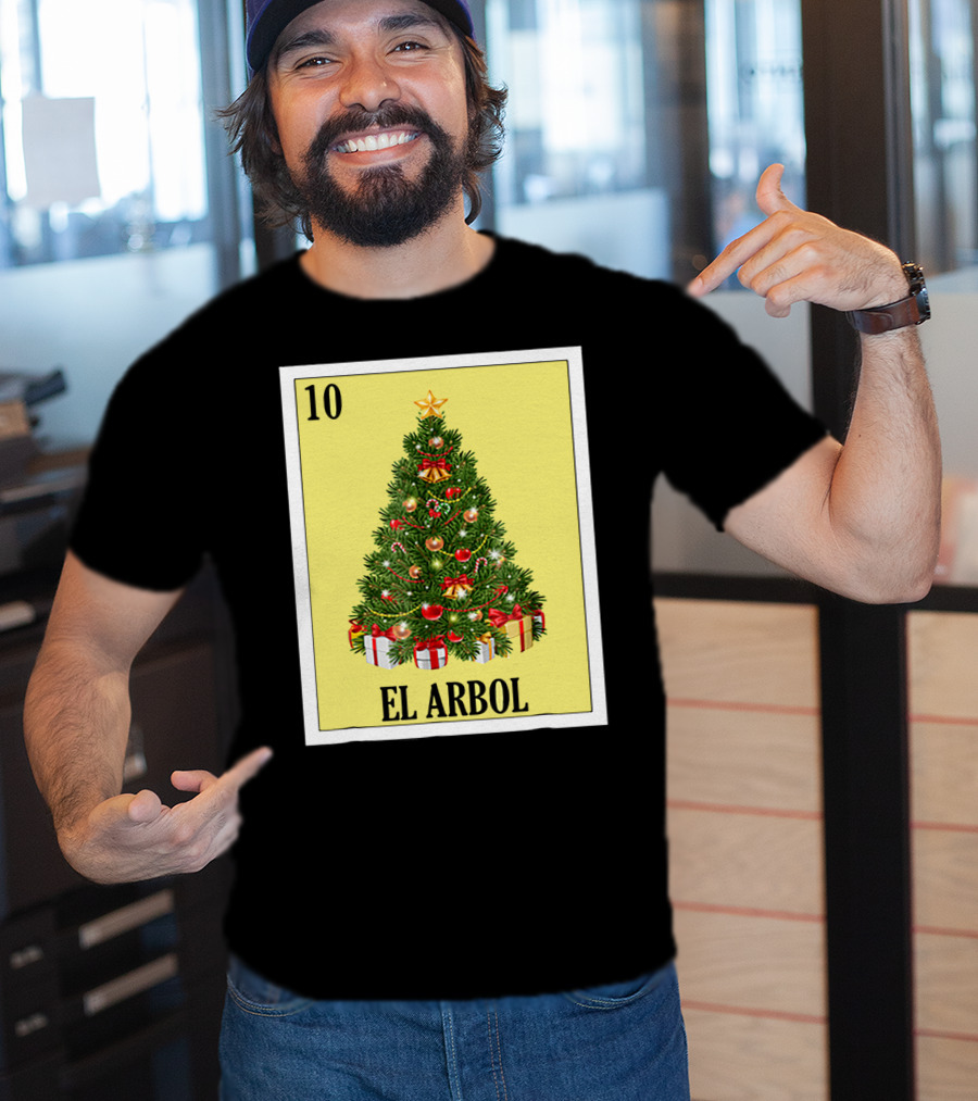 El Arbol Christmas Navidad Lotería Card 10 T-Shirt