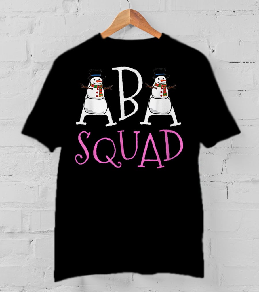 ABA Squad Snowman Applied Behavior Analyst T-Shirt