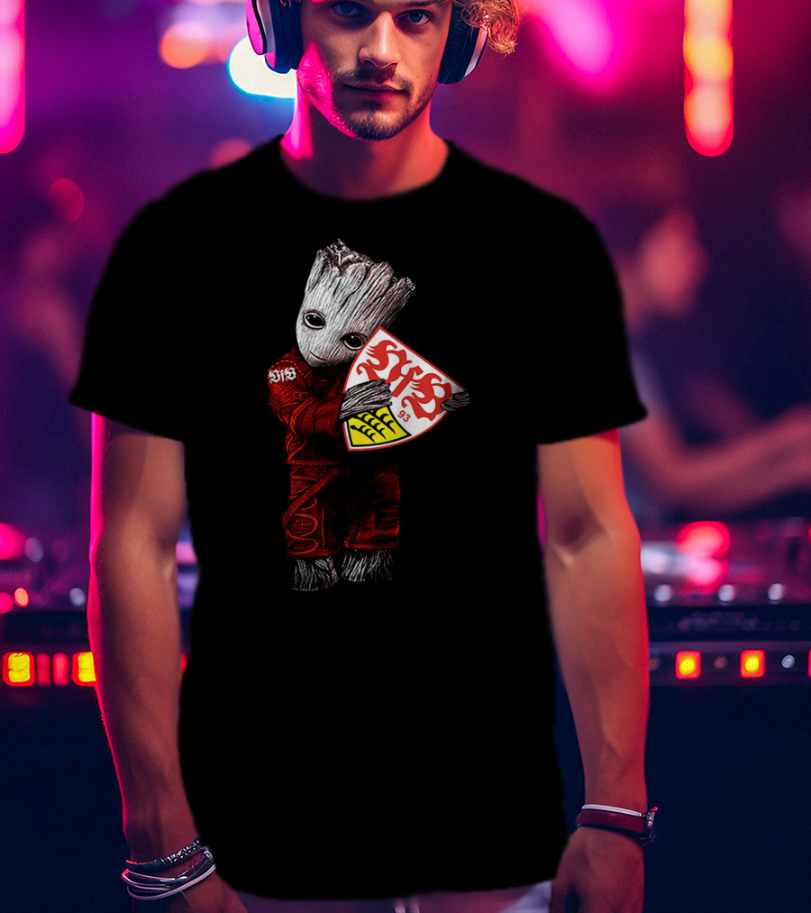 Baby Groot Hugging VfB Stuttgart T-Shirt