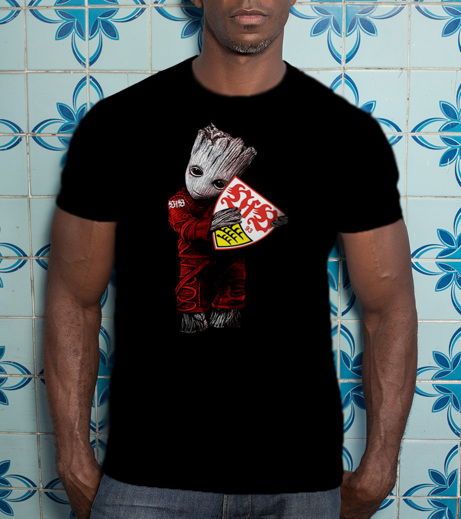 Baby Groot Hugging VfB Stuttgart T-Shirt