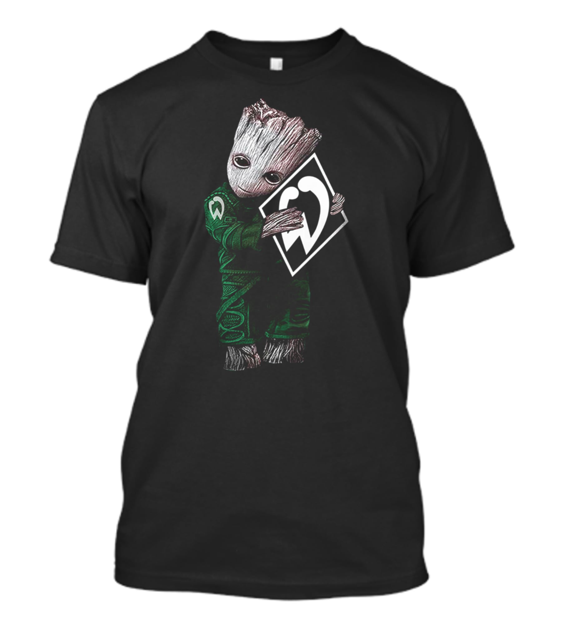 Baby Groot Embracing Werder Bremen Soccer T-Shirt