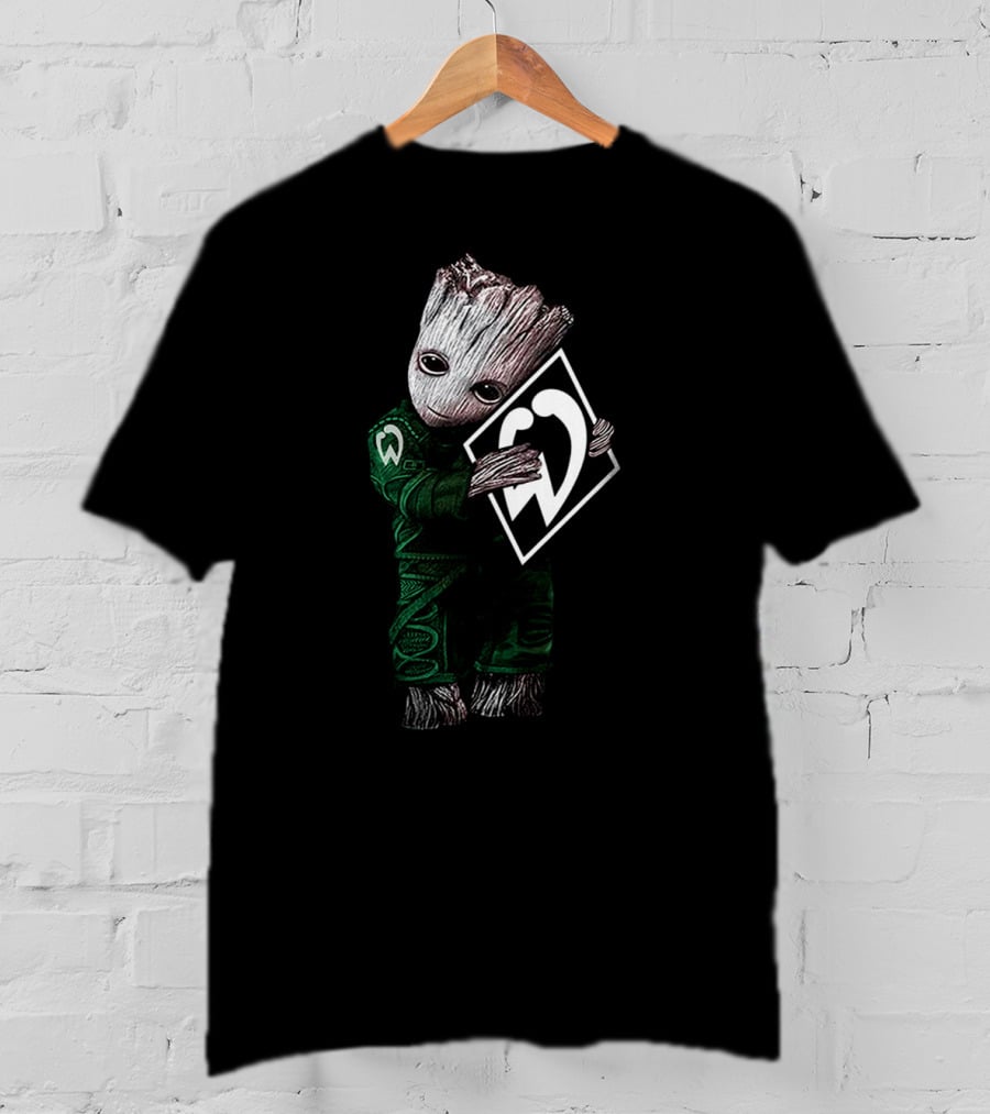 Baby Groot Embracing Werder Bremen Soccer T-Shirt