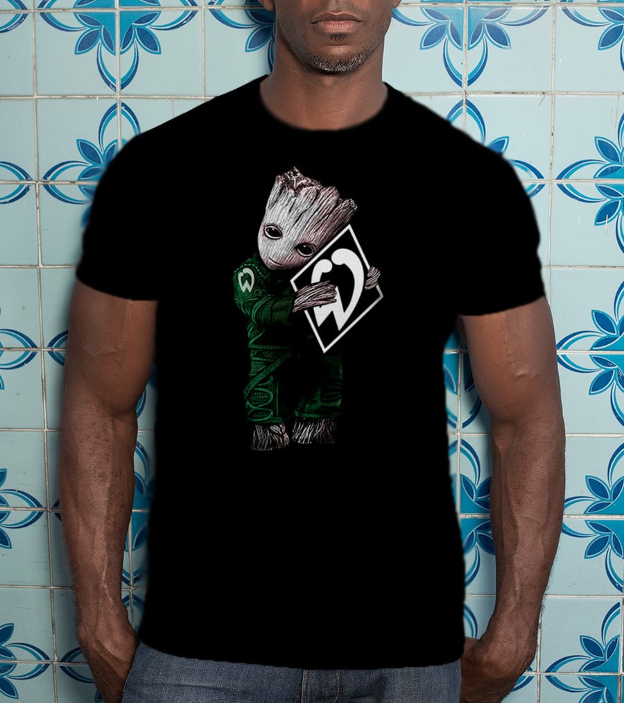 Baby Groot Embracing Werder Bremen Soccer T-Shirt