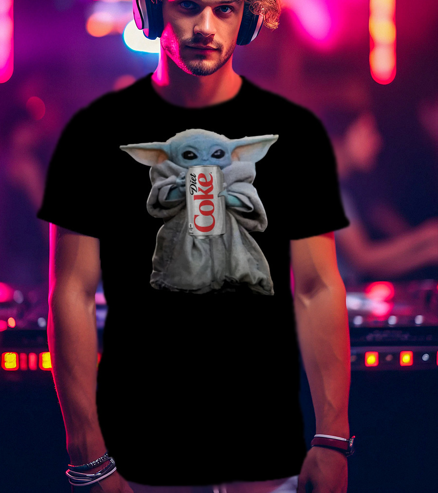Baby Yoda Holding Diet Coke Can T-Shirt