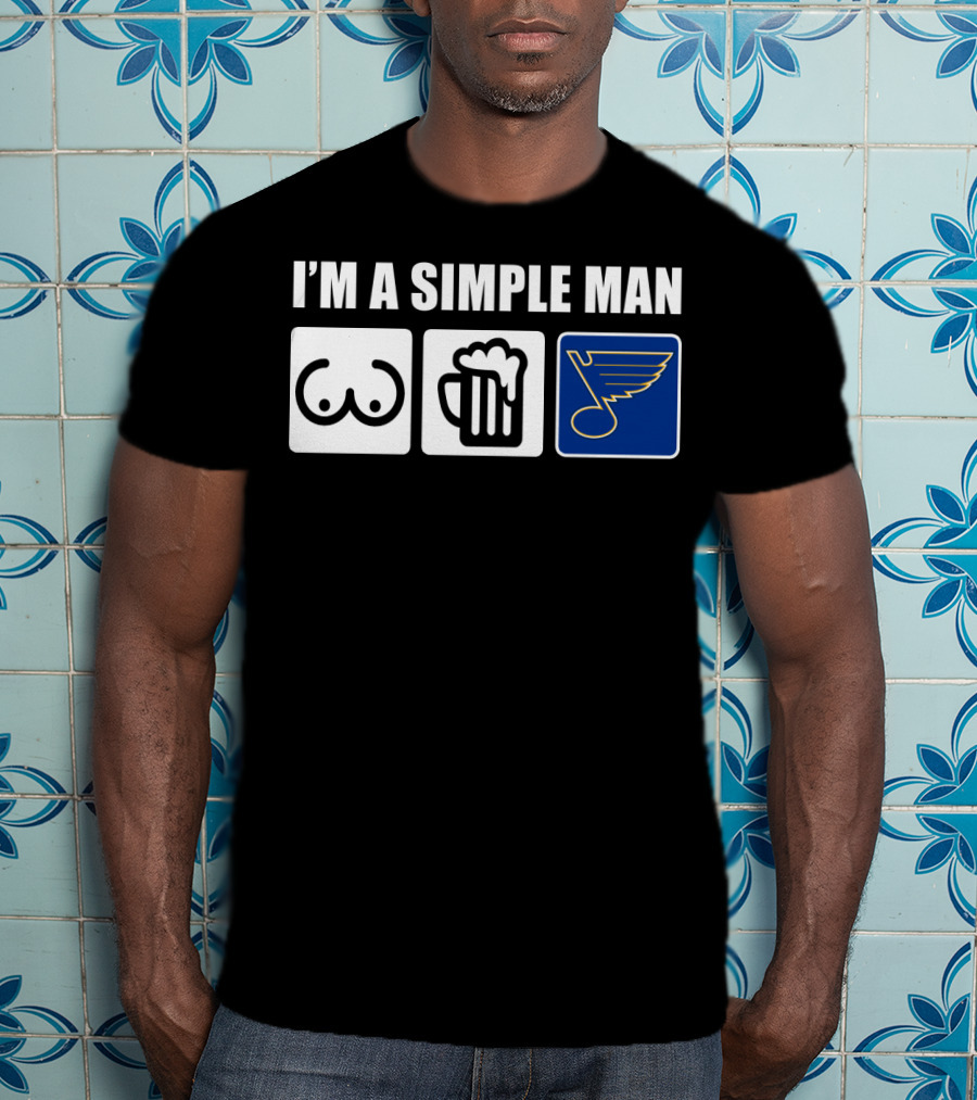 I'm A Simple Man Beer Blue T-Shirt