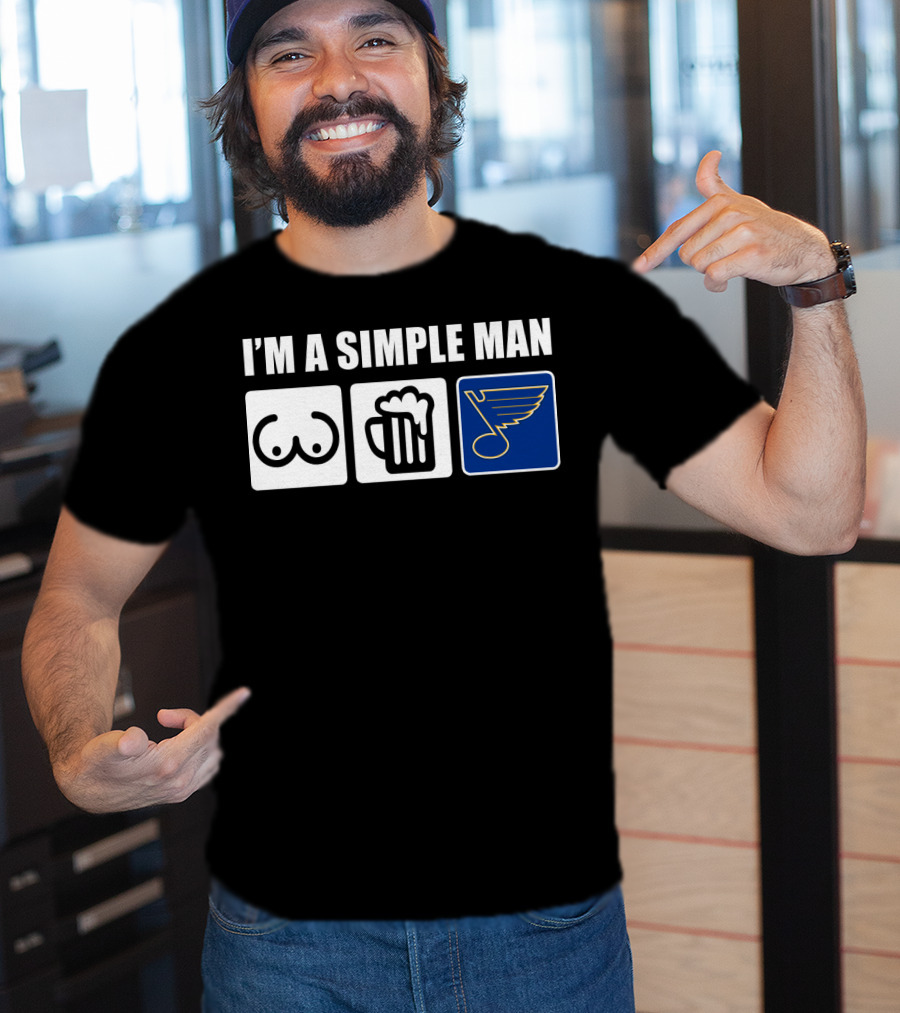 I'm A Simple Man Beer Blue T-Shirt