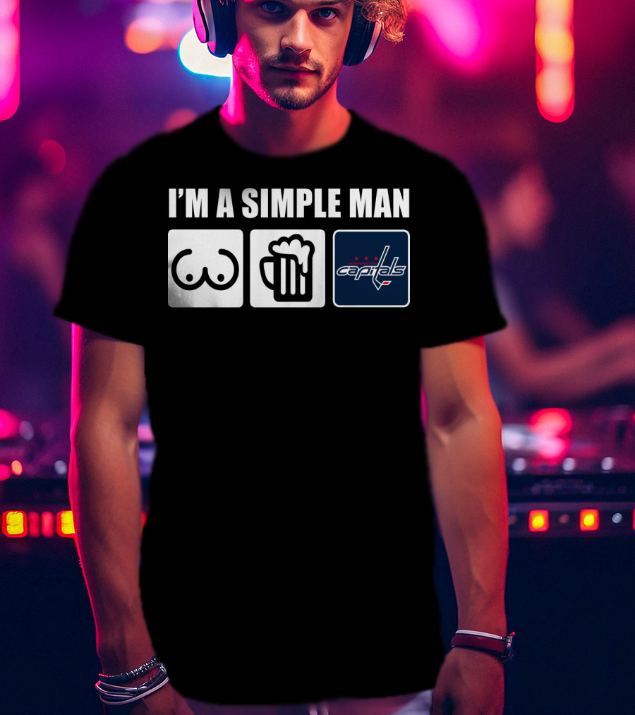 I'm A Simple Man Beer Capitals Logo Icons T-Shirt