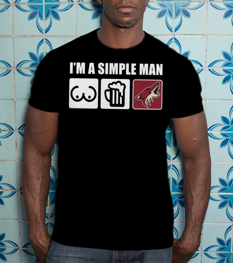 I'm A Simple Man Coyotes Beer Hockey Fan T-Shirt