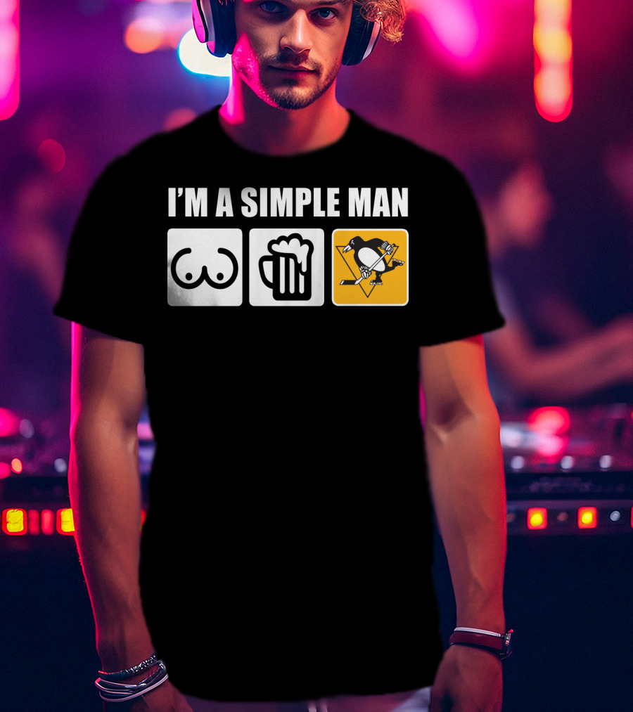 I'm A Simple Man Beer Penguins T-Shirt