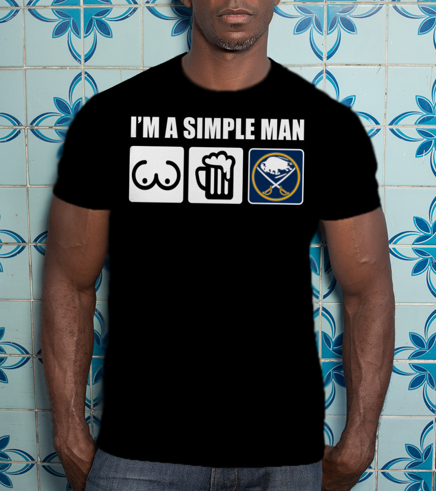 Sabres I'm A Simple Man Iconic Symbols Sports T-Shirt