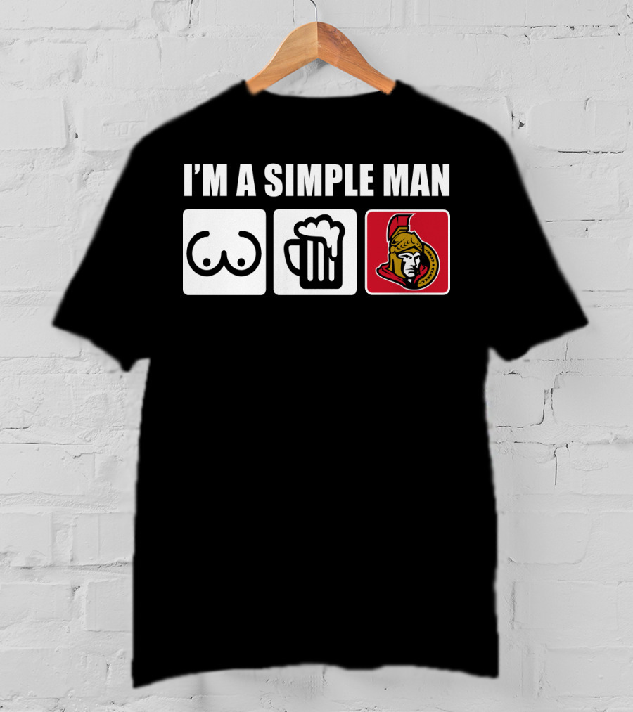 I'm A Simple Man Beer Senators T-Shirt
