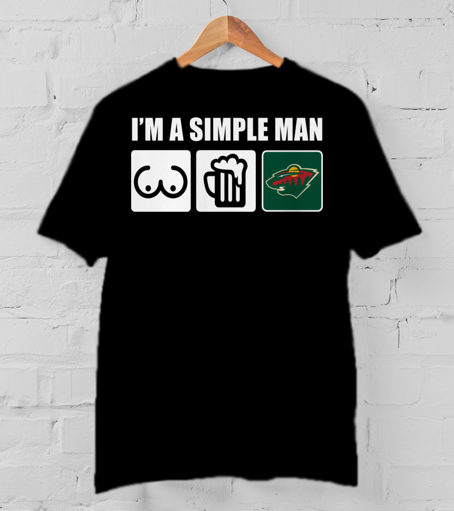 I'm A Simple Man Wilds Beer Hockey T-Shirt