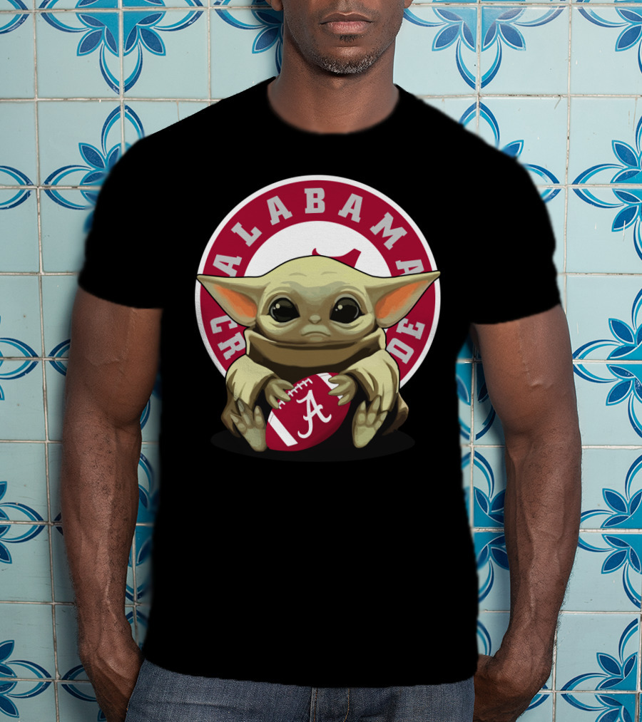 Yoda Baby Alabama Crimson Tide Football T-Shirt