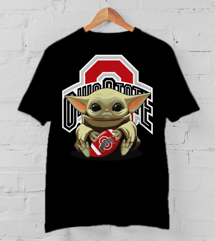 Ohio State Baby Yoda Football T-Shirt