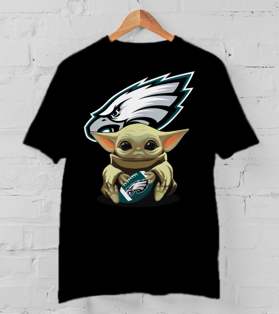 Yoda Baby Philadelphia Eagles Football Fan T-Shirt