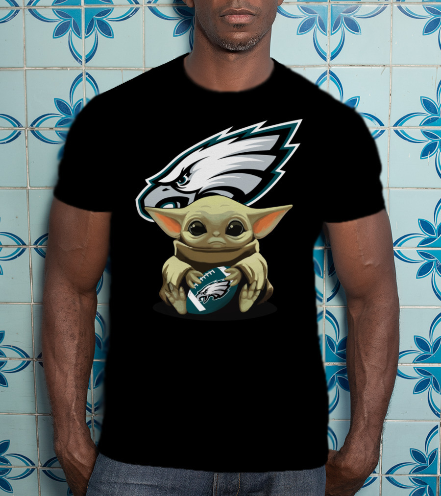 Yoda Baby Philadelphia Eagles Football Fan T-Shirt