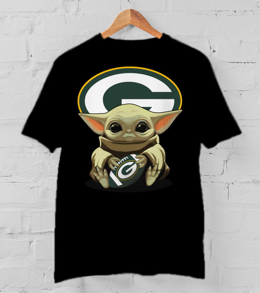 Yoda Baby Green Bay Packers Football T-Shirt