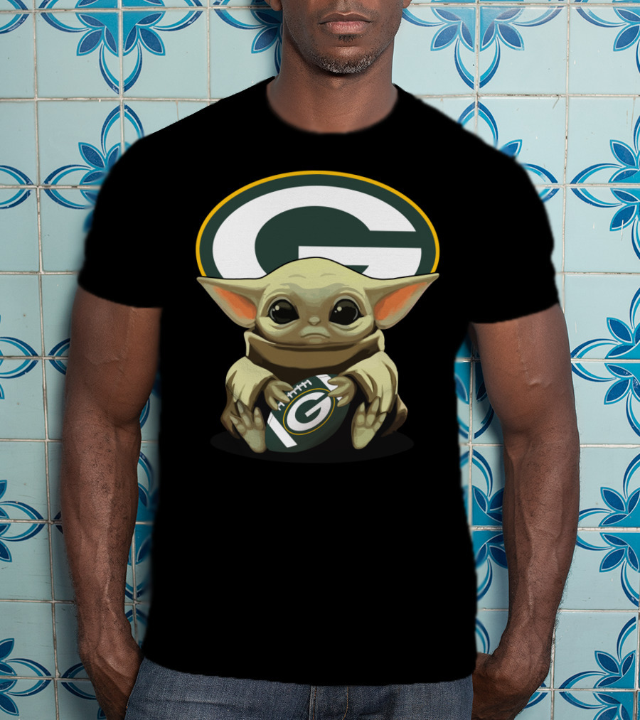 Yoda Baby Green Bay Packers Football T-Shirt
