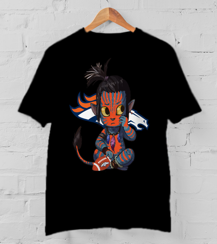 Avatar Broncos Chibi With Denver Broncos Logo And Football T-Shirt