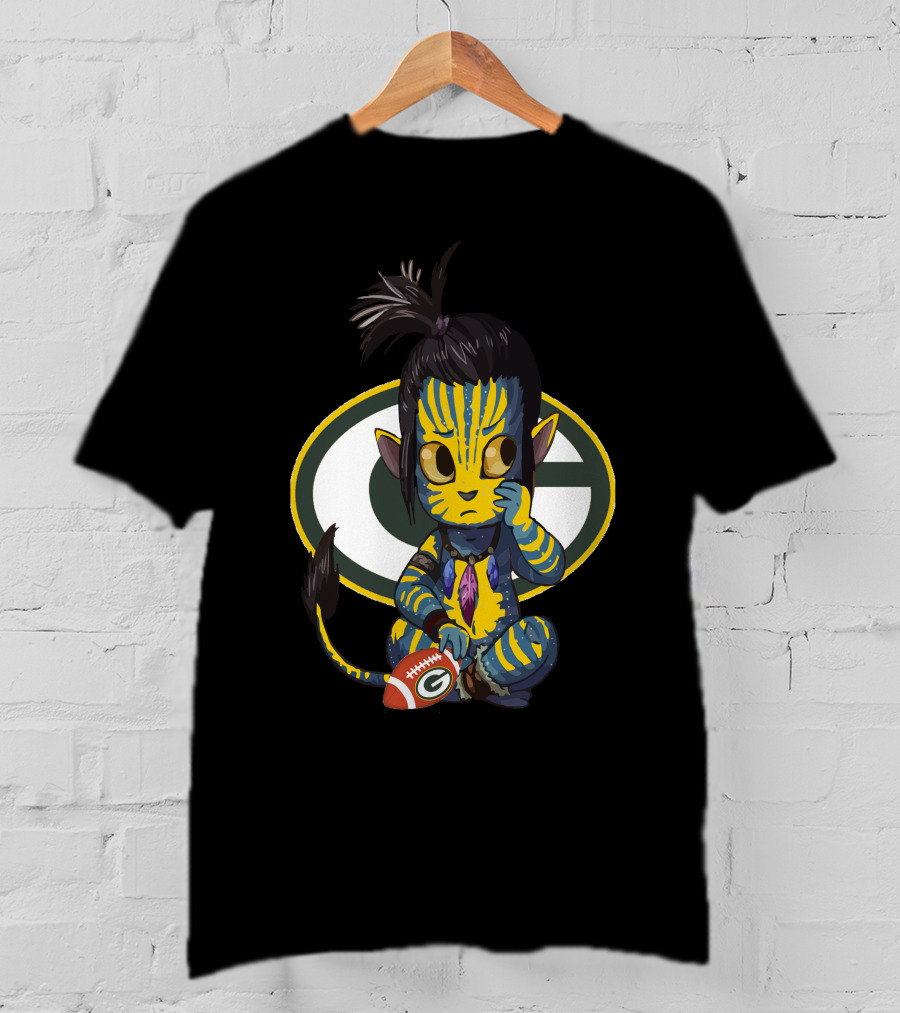 Avatar Packers Cute Football Character With Green Bay T-Shirt