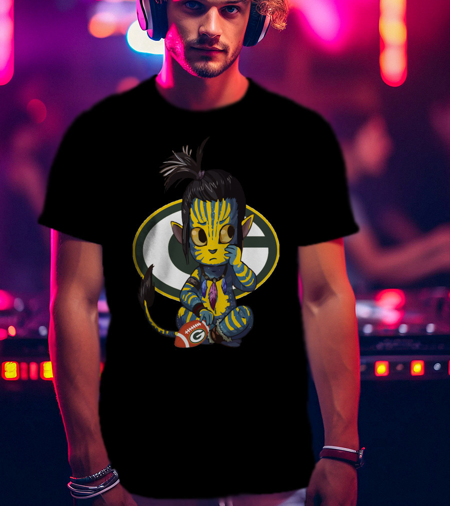 Avatar Packers Cute Football Character With Green Bay T-Shirt