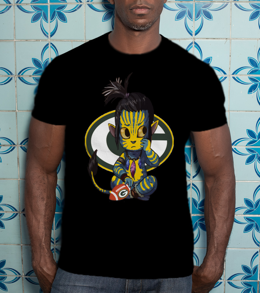 Avatar Packers Cute Football Character With Green Bay T-Shirt