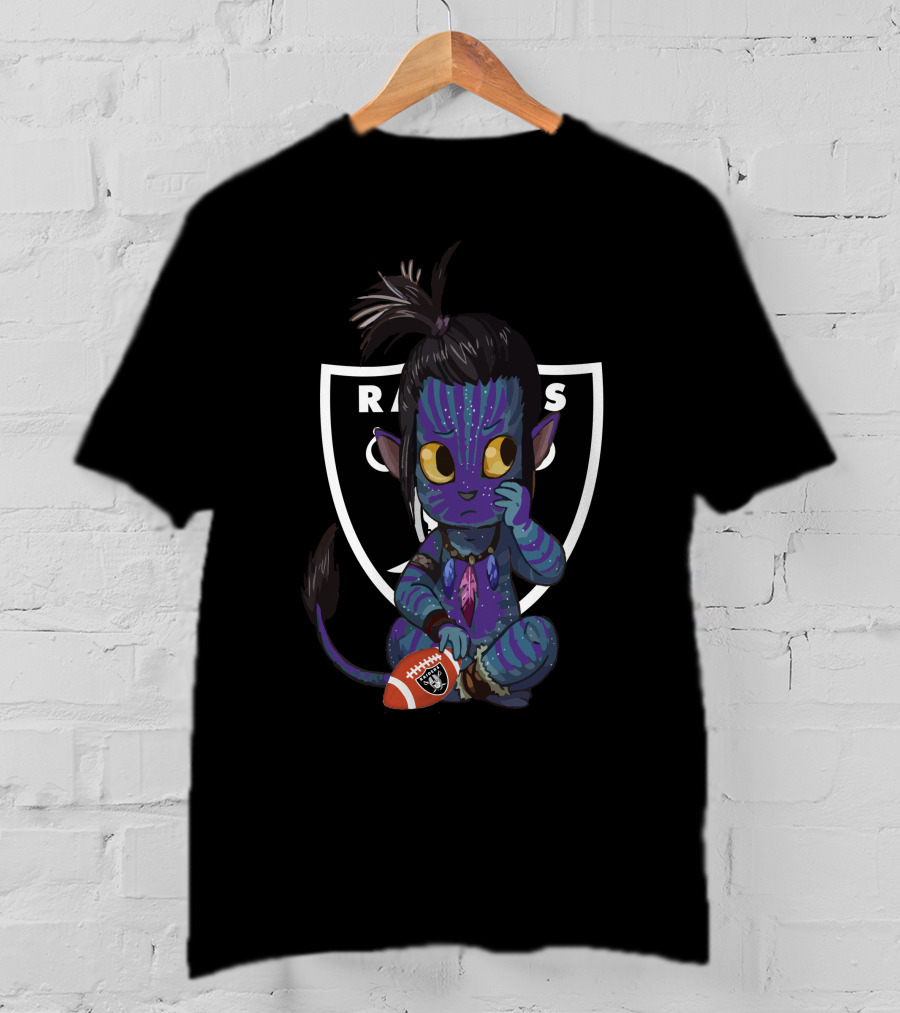 Avatar Raiders Football Team Logo Cute Alien Character T-Shirt