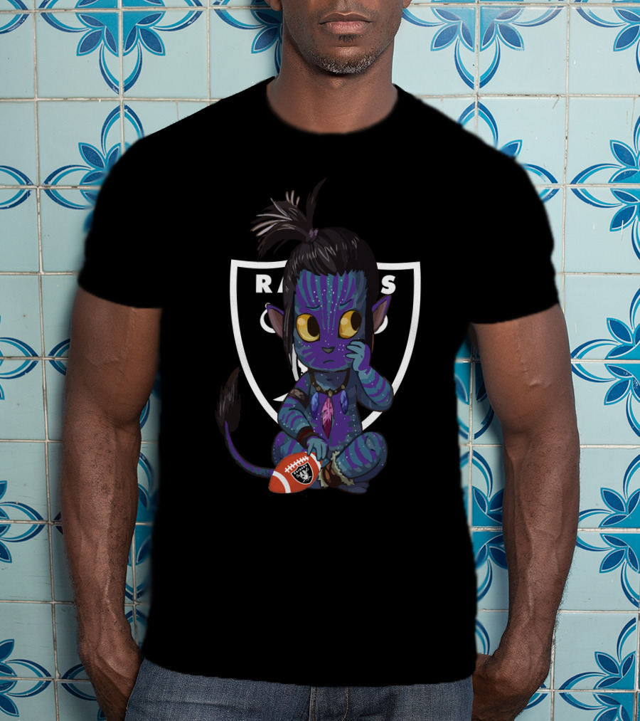 Avatar Raiders Football Team Logo Cute Alien Character T-Shirt