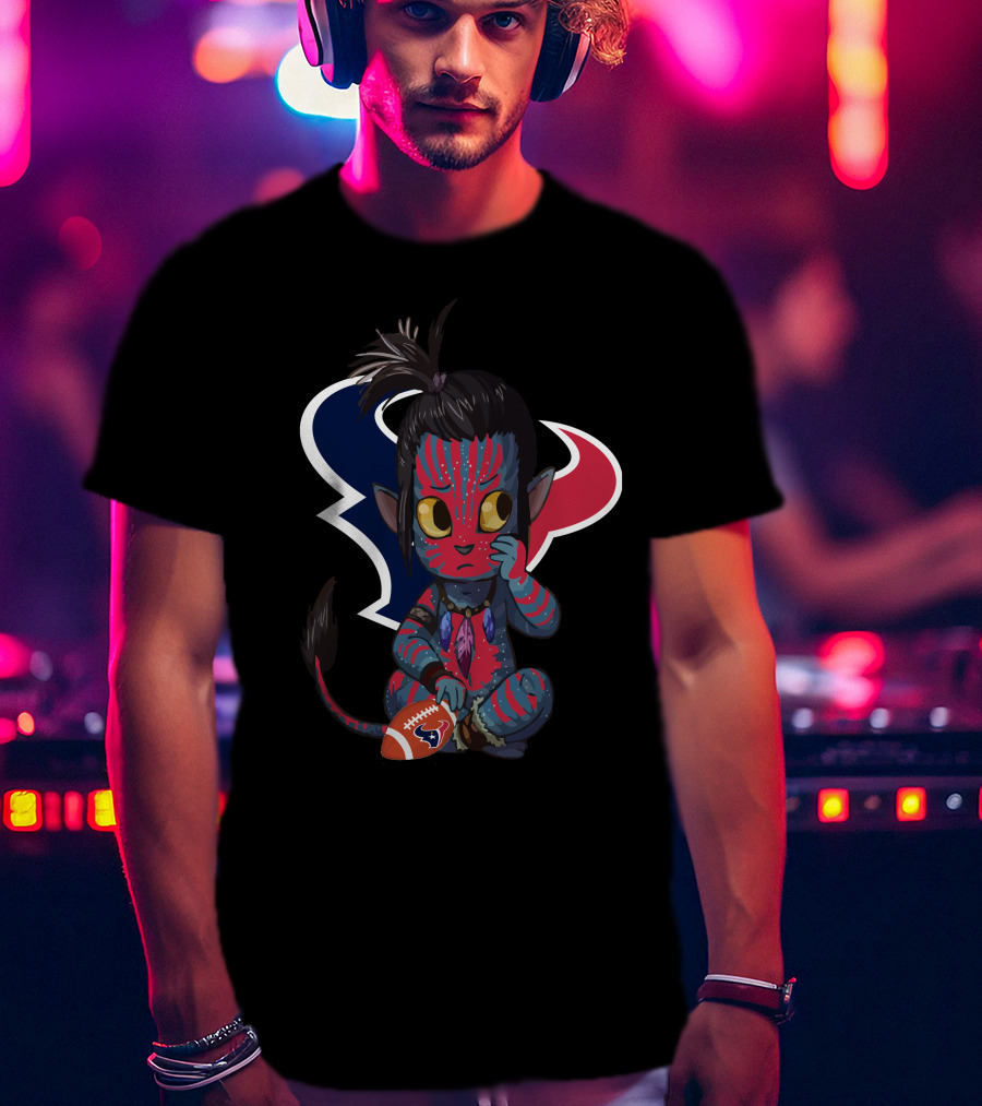 AVATAR TEXANS Houston Football Na'vi Crossover Character T-Shirt